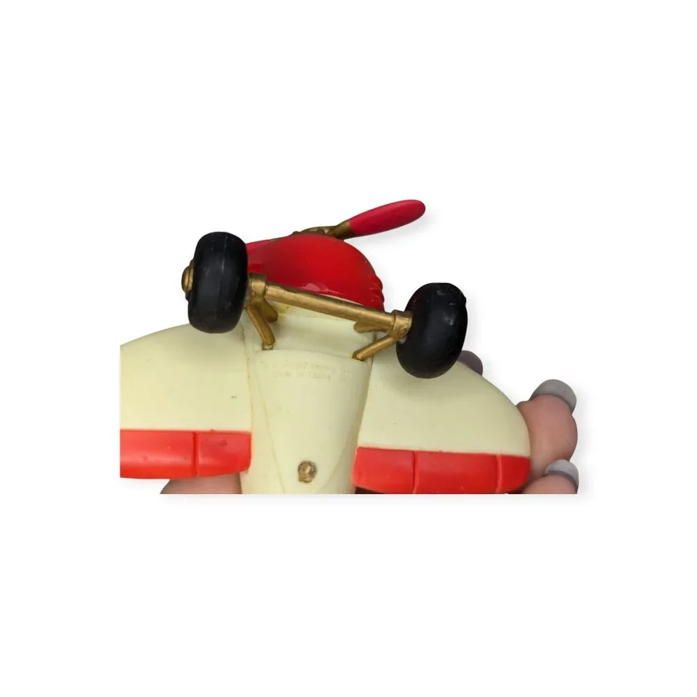 Vintage 1997 Warner Brothers Looney Tunes Daffy Duck Flying Airplane Ornament